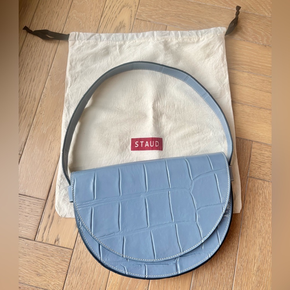 STAUD Amal Croc Embossed Bag - Picture 3 of 16